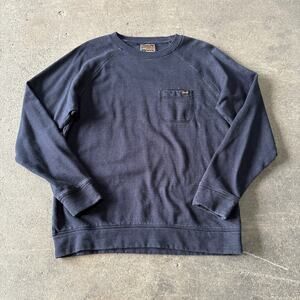 Volcom Sweater Mens M Dark Blue Raglan Pullover Sweatshirt Skateboarding Skater